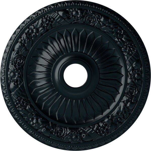 Ekena Millwork Bellona Ceiling Medallion (Fits Canopies up to 3 5/8"), 23 5/8"OD x 3 5/8"ID x 1 1/8"P, Night Shade CM23BENSF - main